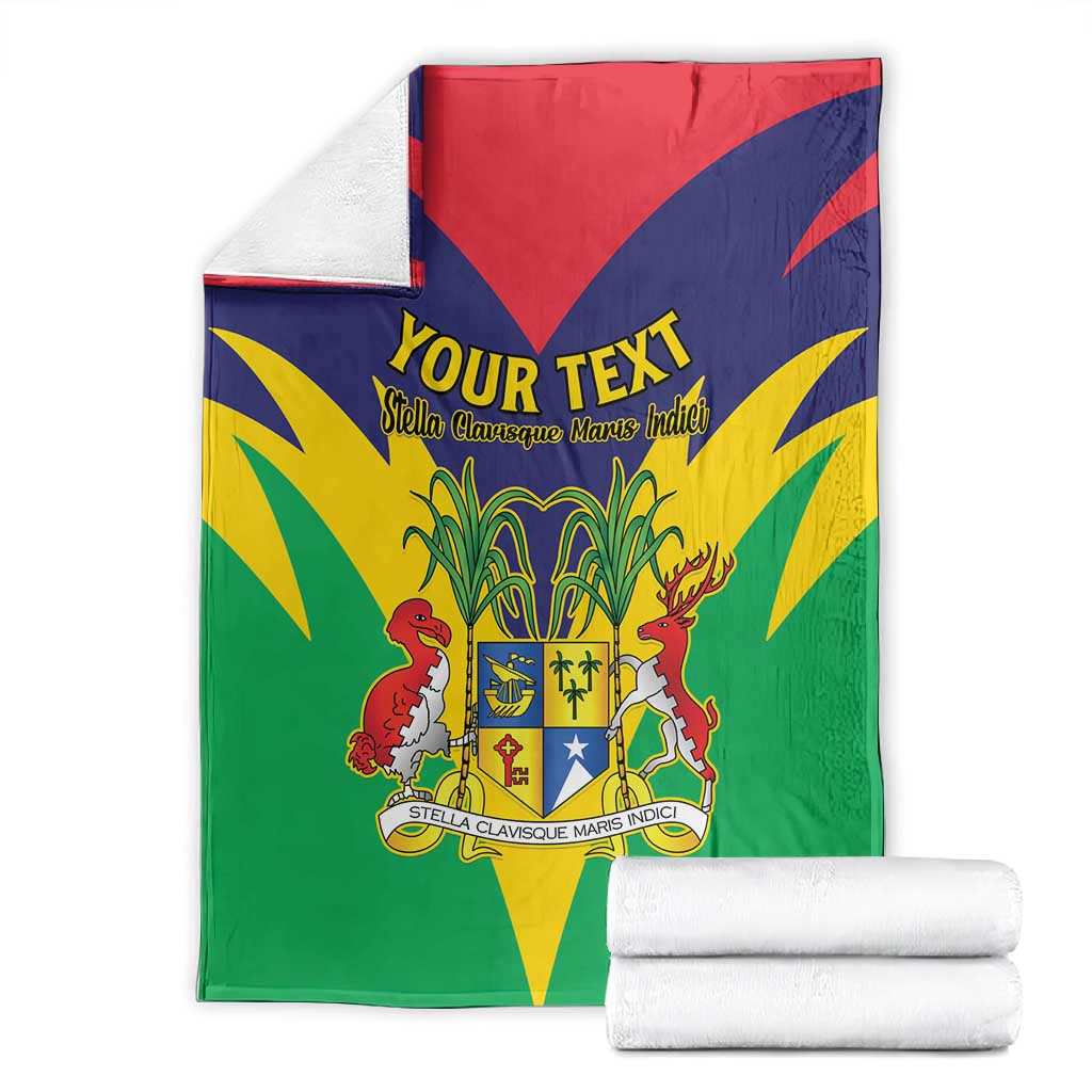 Personalised Republique de Maurice Blanket Coat Of Arms Flag Style