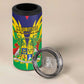 Personalised Republique de Maurice 4 in 1 Can Cooler Tumbler Coat Of Arms Flag Style