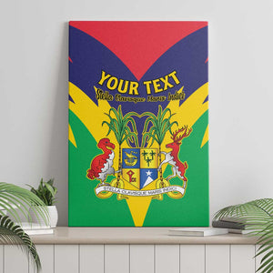 Personalised Republique de Maurice Canvas Wall Art Coat Of Arms Flag Style