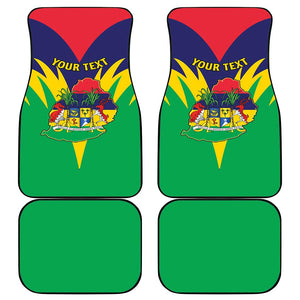Personalised Republique de Maurice Car Mats Coat Of Arms Flag Style