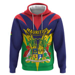 Personalised Republique de Maurice Hoodie Coat Of Arms Flag Style