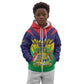 Personalised Republique de Maurice Kid Hoodie Coat Of Arms Flag Style