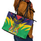 Personalised Republique de Maurice Leather Tote Bag Coat Of Arms Flag Style