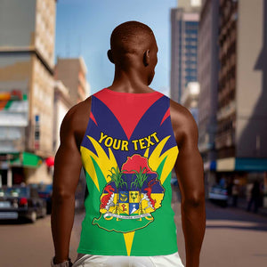 Personalised Republique de Maurice Men Tank Top Coat Of Arms Flag Style