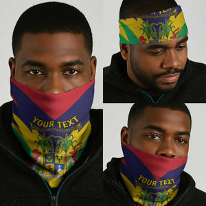 Personalised Republique de Maurice Neck Gaiter Coat Of Arms Flag Style LT15
