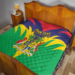 Personalised Republique de Maurice Quilt Coat Of Arms Flag Style