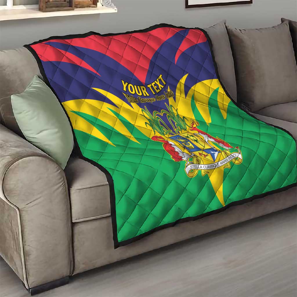 Personalised Republique de Maurice Quilt Coat Of Arms Flag Style