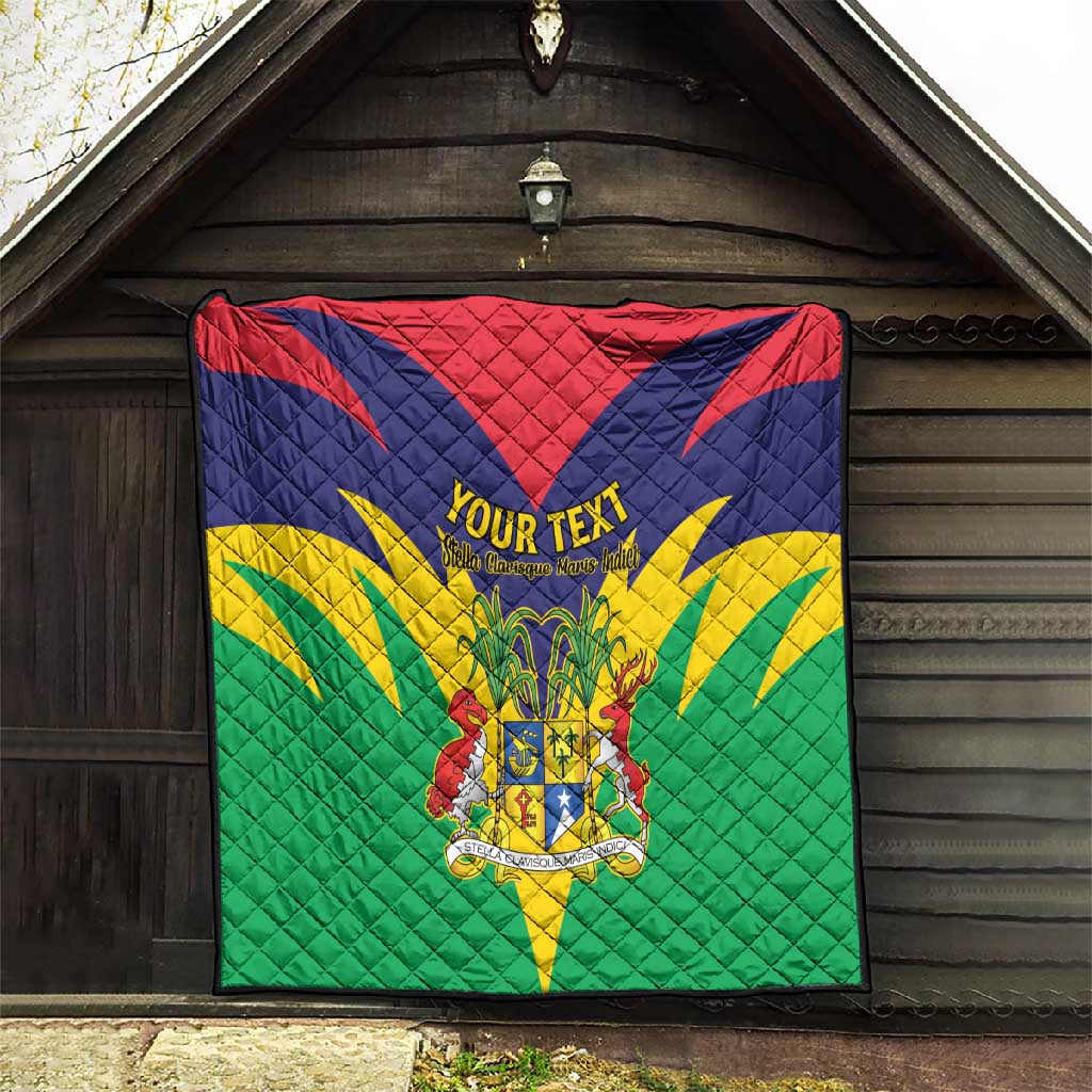 Personalised Republique de Maurice Quilt Coat Of Arms Flag Style