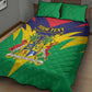 Personalised Republique de Maurice Quilt Bed Set Coat Of Arms Flag Style