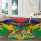 Personalised Republique de Maurice Round Carpet Coat Of Arms Flag Style