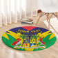 Personalised Republique de Maurice Round Carpet Coat Of Arms Flag Style
