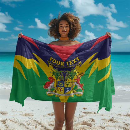 Personalised Republique de Maurice Sarong Coat Of Arms Flag Style