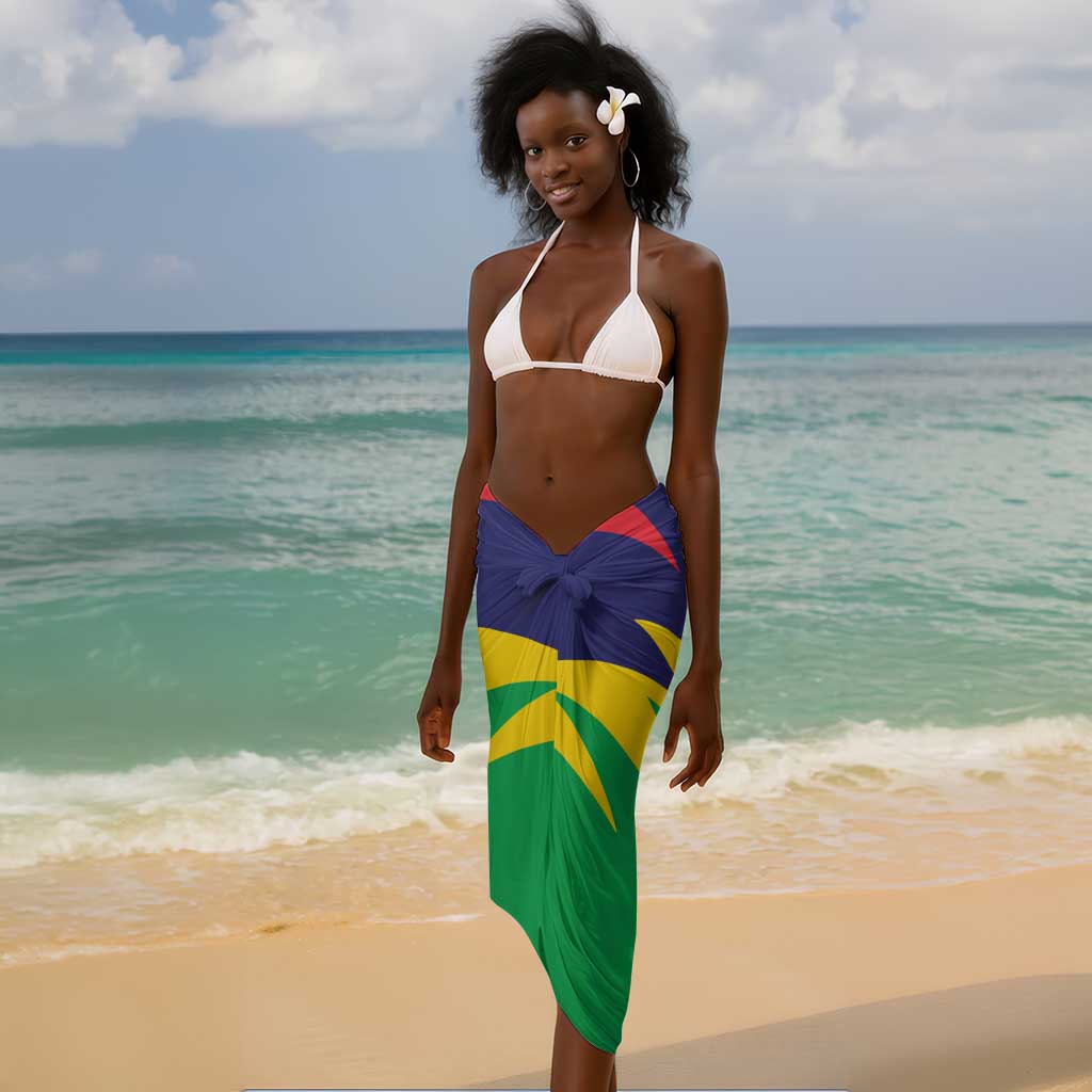 Personalised Republique de Maurice Sarong Coat Of Arms Flag Style