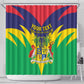 Personalised Republique de Maurice Shower Curtain Coat Of Arms Flag Style