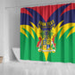Personalised Republique de Maurice Shower Curtain Coat Of Arms Flag Style
