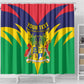 Personalised Republique de Maurice Shower Curtain Coat Of Arms Flag Style