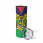 Personalised Republique de Maurice Skinny Tumbler Coat Of Arms Flag Style