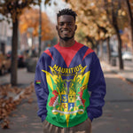 Personalised Republique de Maurice Sweatshirt Coat Of Arms Flag Style