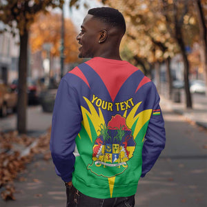 Personalised Republique de Maurice Sweatshirt Coat Of Arms Flag Style