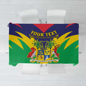 Personalised Republique de Maurice Tablecloth Coat Of Arms Flag Style