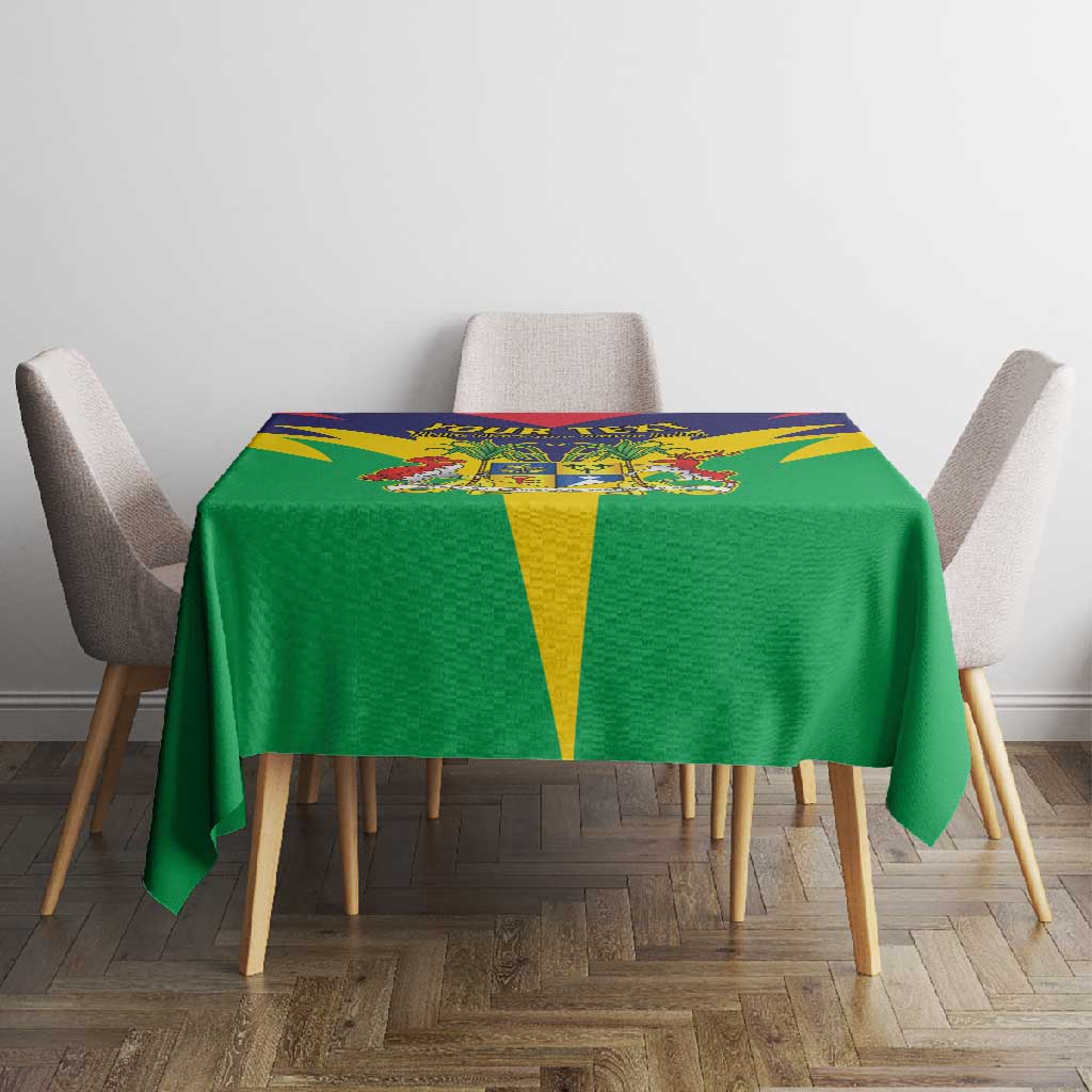 Personalised Republique de Maurice Tablecloth Coat Of Arms Flag Style