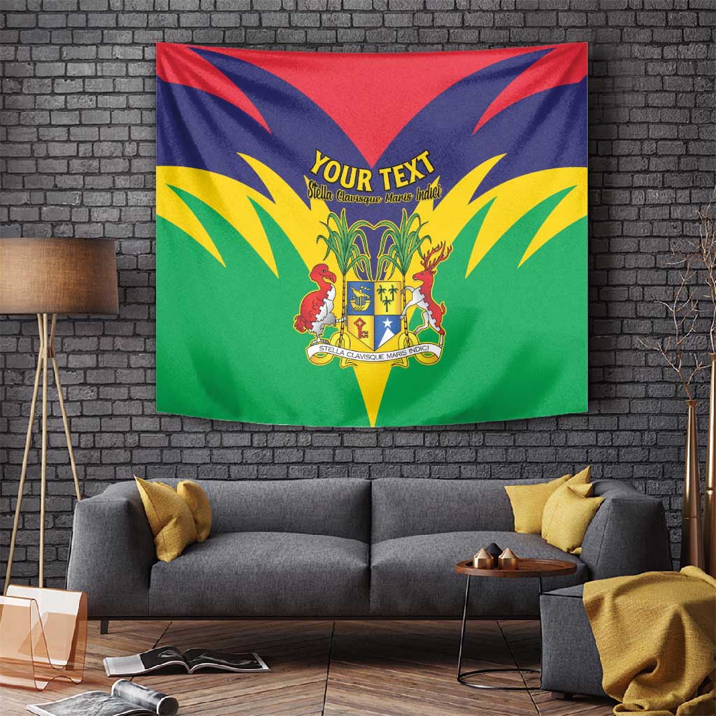 Personalised Republique de Maurice Tapestry Coat Of Arms Flag Style