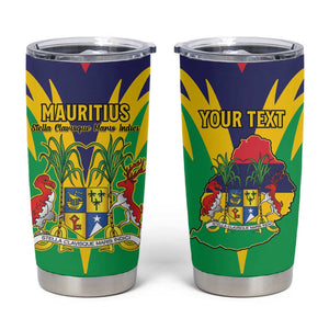 Personalised Republique de Maurice Tumbler Cup Coat Of Arms Flag Style