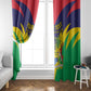 Personalised Republique de Maurice Window Curtain Coat Of Arms Flag Style