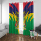 Personalised Republique de Maurice Window Curtain Coat Of Arms Flag Style