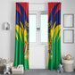 Personalised Republique de Maurice Window Curtain Coat Of Arms Flag Style