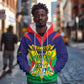 Personalised Republique de Maurice Zip Hoodie Coat Of Arms Flag Style