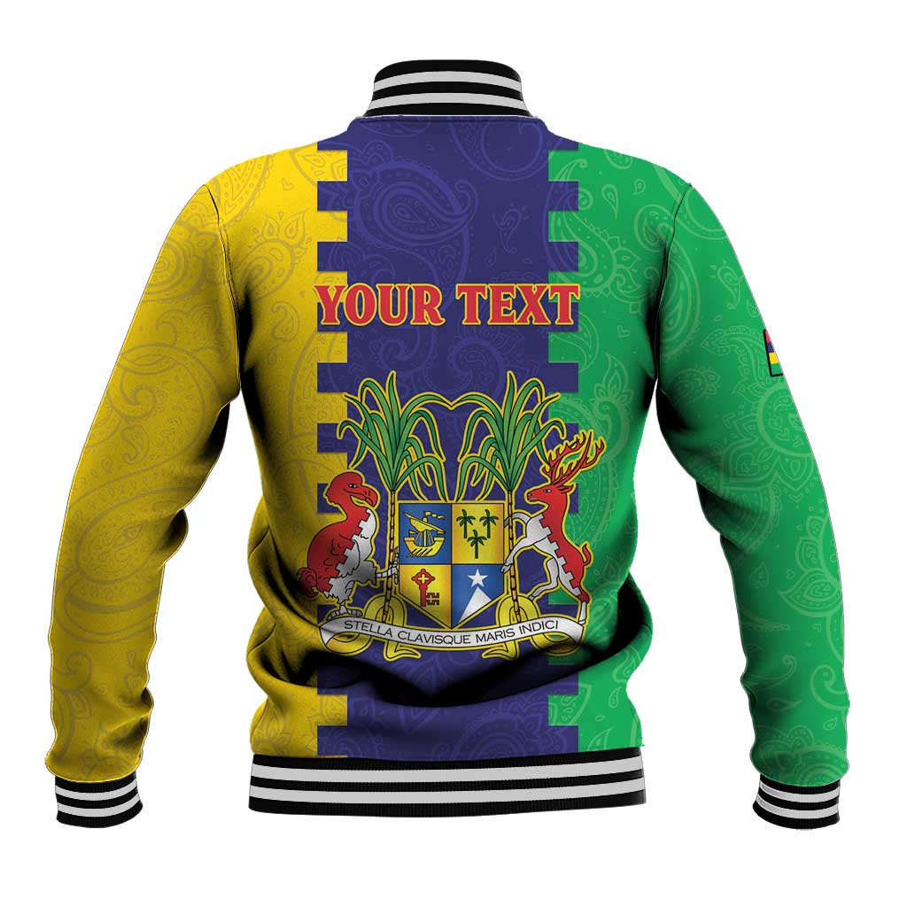 Personalised Republique de Maurice Baseball Jacket Stella Clavisque Maris Indici