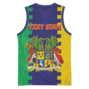 Personalised Republique de Maurice Basketball Jersey Stella Clavisque Maris Indici - African Pride