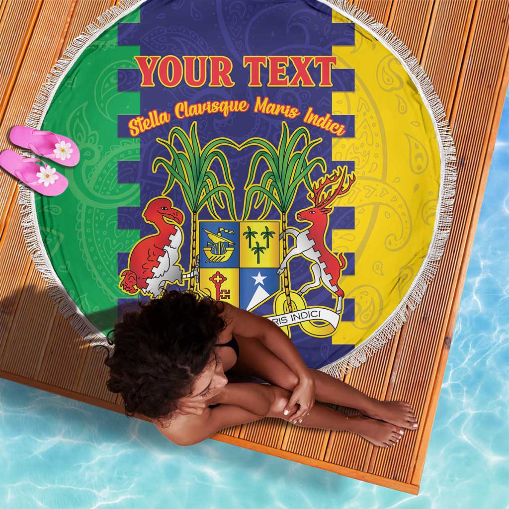 Personalised Republique de Maurice Beach Blanket Stella Clavisque Maris Indici
