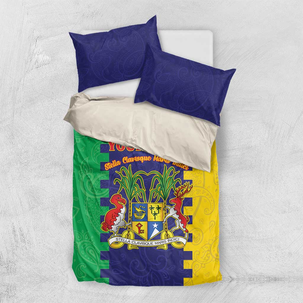 Personalised Republique de Maurice Bedding Set Stella Clavisque Maris Indici