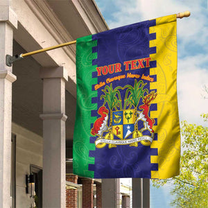 Personalised Republique de Maurice Garden Flag Stella Clavisque Maris Indici