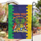 Personalised Republique de Maurice Garden Flag Stella Clavisque Maris Indici