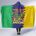 Personalised Republique de Maurice Hooded Blanket Stella Clavisque Maris Indici