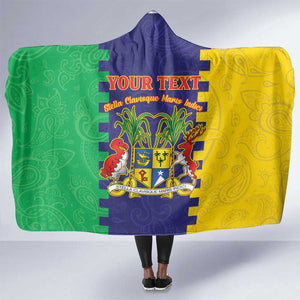 Personalised Republique de Maurice Hooded Blanket Stella Clavisque Maris Indici