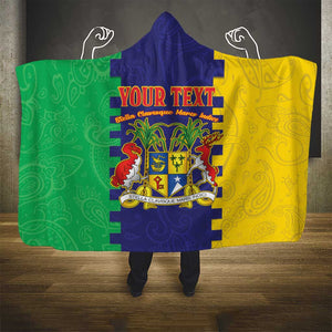 Personalised Republique de Maurice Hooded Blanket Stella Clavisque Maris Indici