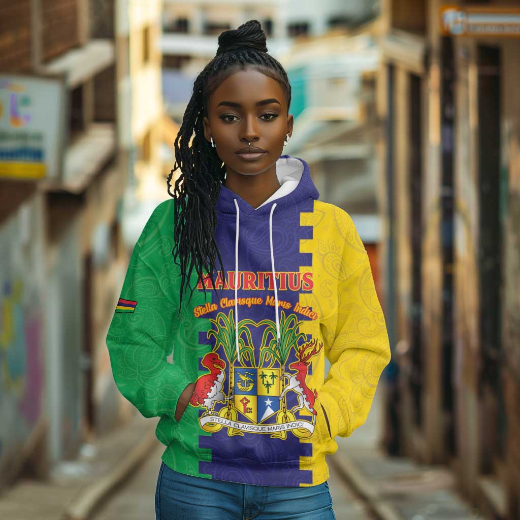Personalised Republique de Maurice Hoodie Stella Clavisque Maris Indici