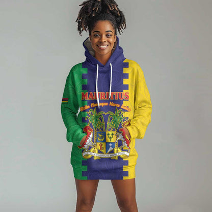 Personalised Republique de Maurice Hoodie Dress Stella Clavisque Maris Indici