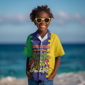 Personalised Republique de Maurice Kid Hawaiian Shirt Stella Clavisque Maris Indici