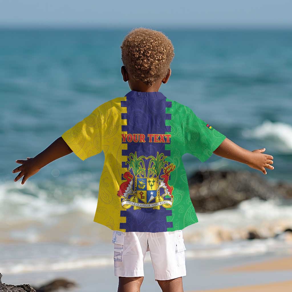 Personalised Republique de Maurice Kid Hawaiian Shirt Stella Clavisque Maris Indici