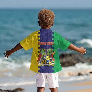 Personalised Republique de Maurice Kid Hawaiian Shirt Stella Clavisque Maris Indici