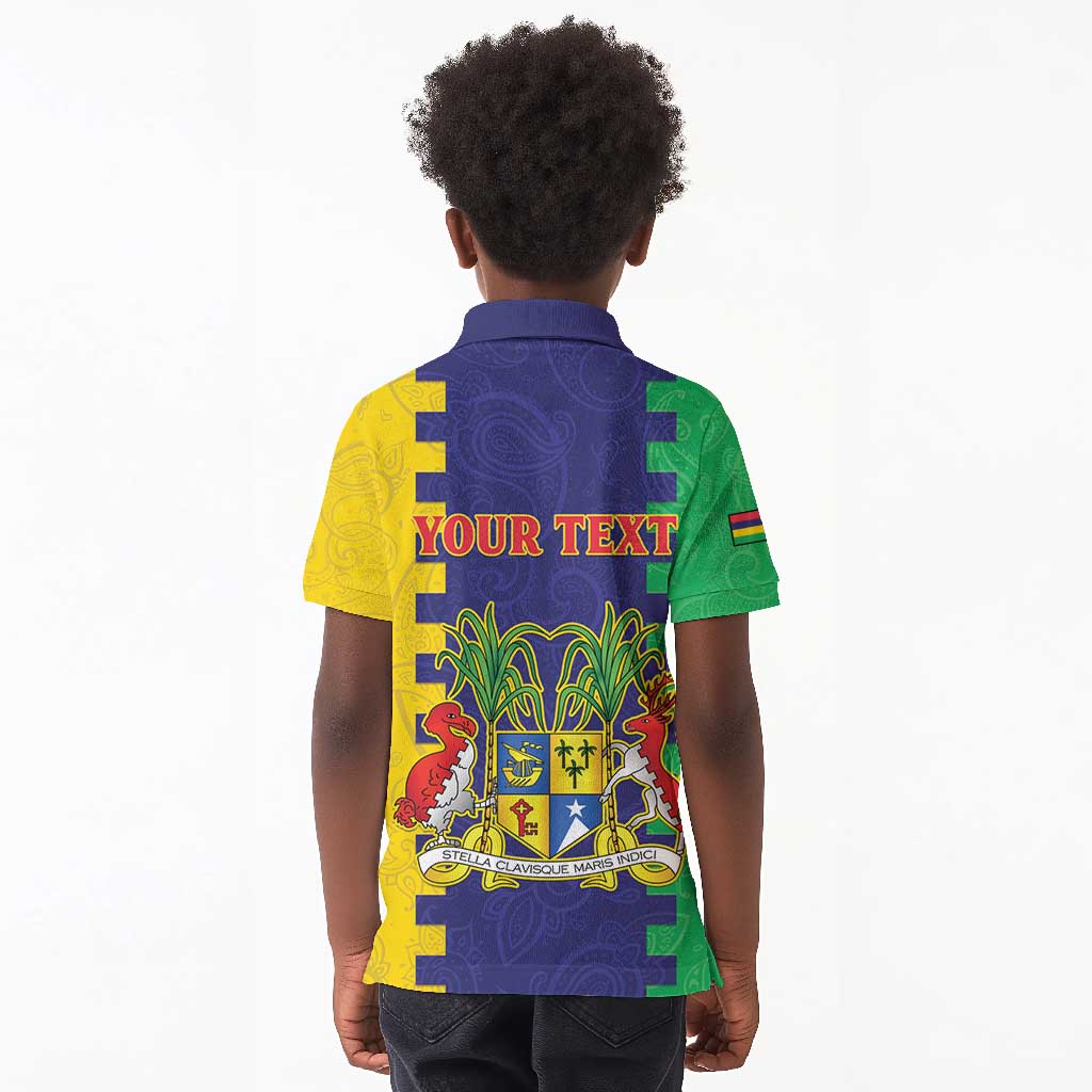 Personalised Republique de Maurice Kid Polo Shirt Stella Clavisque Maris Indici