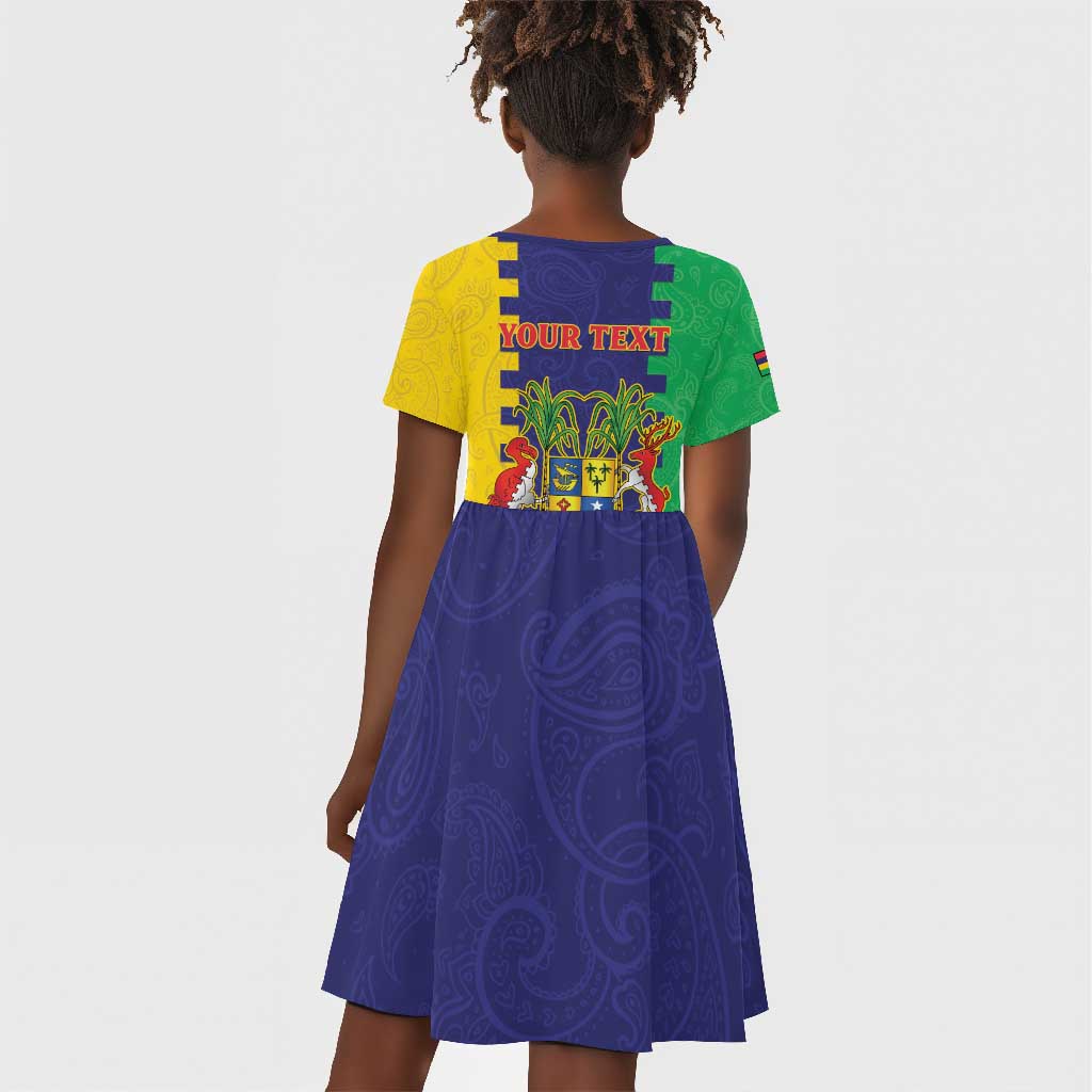 Personalised Republique de Maurice Kid Short Sleeve Dress Stella Clavisque Maris Indici