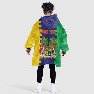 Personalised Republique de Maurice Kid Wearable Blanket Hoodie Stella Clavisque Maris Indici