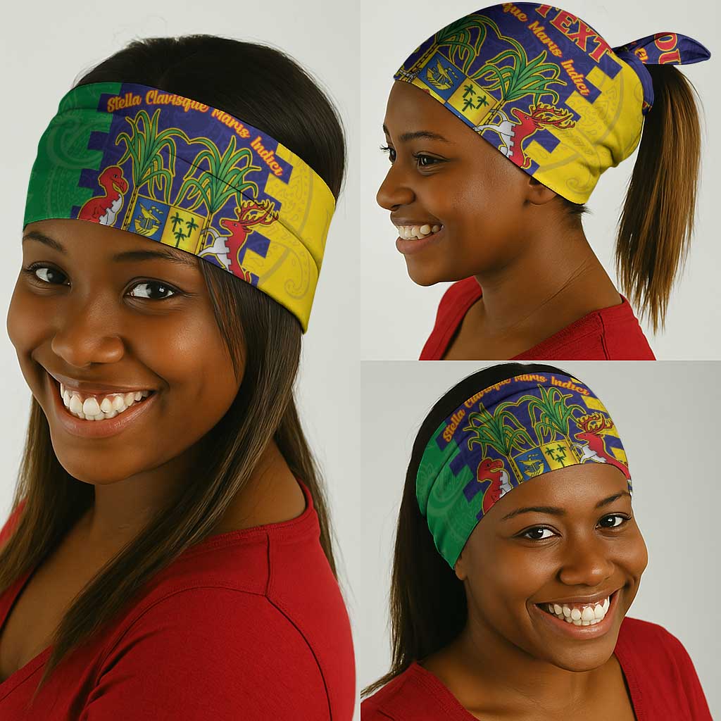 Personalised Republique de Maurice Neck Gaiter Stella Clavisque Maris Indici LT15