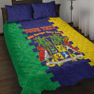 Personalised Republique de Maurice Quilt Bed Set Stella Clavisque Maris Indici